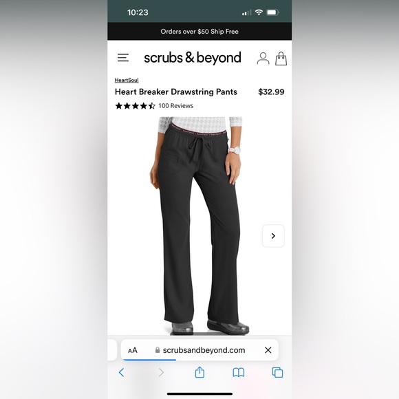 Heartsoul black scrub pants - Picture 1 of 7